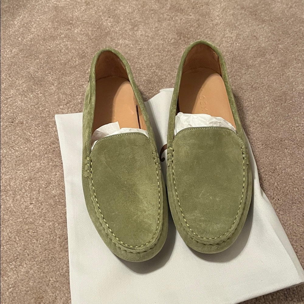 M. Gemi pistachio suede driver